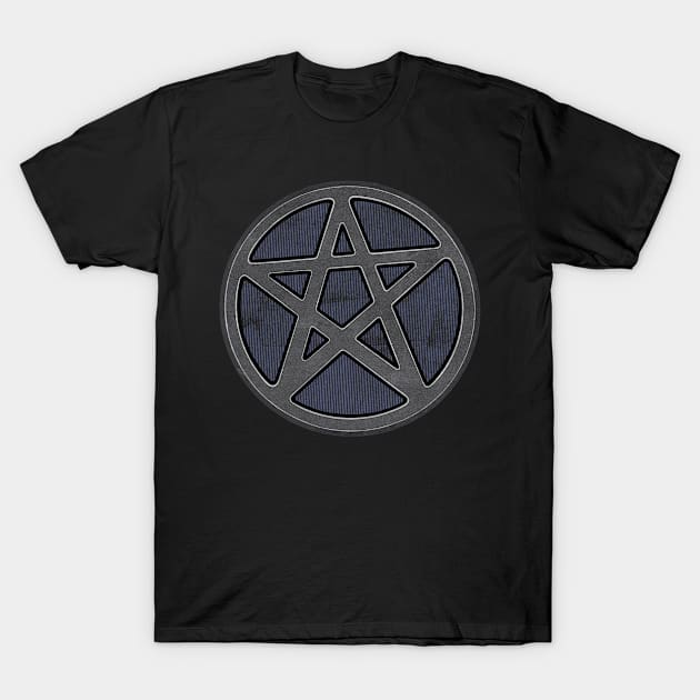 Grey Stone Effect Pentagram T-Shirt by MissMoth